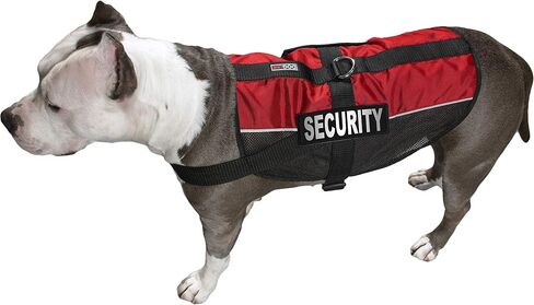 Dogline Security Stest Patches-تصحيح أمان قابل للإزالة 2 مع رسائل مطبوعة عاكسة لدعم ذرة سترة كلب أو حجم المقود C (2 "× 6") in Saudi Arabia