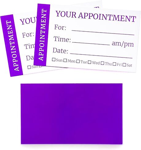 ITZAMNA Appointment Card 100 Purple Cute Design Client Appointment Card 100 in Saudi Arabia