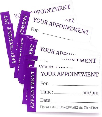 ITZAMNA Appointment Card 100 Purple Cute Design Client Appointment Card 100 in Saudi Arabia