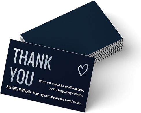 شكرًا لك Cards Business Marble Blue عندما تدعم شركة صغيرة تدعم حزمة بطاقات الأحلام 100 in Kuwait