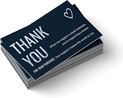 شكرًا لك Cards Business Marble Blue عندما تدعم شركة صغيرة تدعم حزمة بطاقات الأحلام 100 in Kuwait