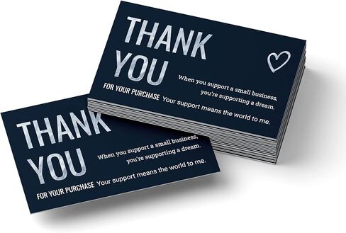 شكرًا لك Cards Business Marble Blue عندما تدعم شركة صغيرة تدعم حزمة بطاقات الأحلام 100 in Kuwait
