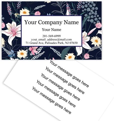 بطاقات عمل Lily Custom Premium ، اللون الكامل-(ورقة سميكة 350 جم) ، وعباء غير لامع و Back (Pink) in Kuwait