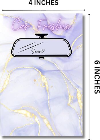 بطاقات إدراج Car Freshie | 50 PK 4x6 "Modern Marble Gold Purple ، يناسب 5x7" لأكياس ثلاثية الأبعاد بطاقة تعليمات الرائحة الرائحة الرائحة in Saudi Arabia
