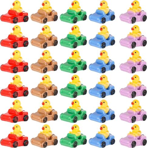 30pcs Mini Car Duck Set, Small Resin Duck in a Car Funny Miniature Resin Ducks Micro Landscape Duck Mini Ducks Tiny Animal Car Dashboard Decor for Home Car Office Decor(Mixed Colors) in Saudi Arabia