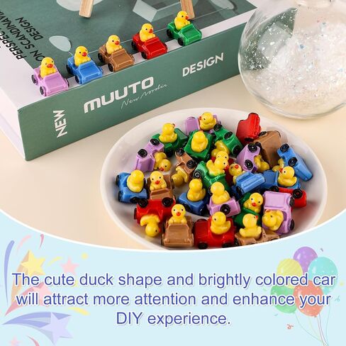 30pcs Mini Car Duck Set, Small Resin Duck in a Car Funny Miniature Resin Ducks Micro Landscape Duck Mini Ducks Tiny Animal Car Dashboard Decor for Home Car Office Decor(Mixed Colors) in Saudi Arabia