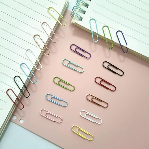مقاطع الورق المتوسطة 33 مم/1.3 بوصة الحجم 300 PCS PACTCLIPS متنوعة ملونة للمنزل والمدارس والمكاتب الاستخدام in Kuwait