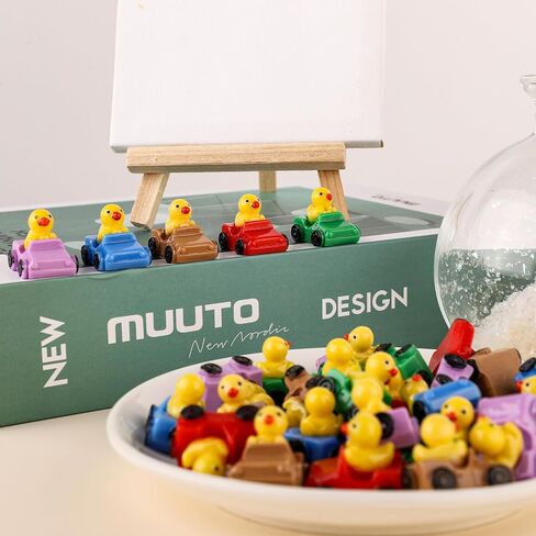 30pcs Mini Car Duck Set, Small Resin Duck in a Car Funny Miniature Resin Ducks Micro Landscape Duck Mini Ducks Tiny Animal Car Dashboard Decor for Home Car Office Decor(Mixed Colors) in Saudi Arabia