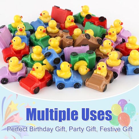 30pcs Mini Car Duck Set, Small Resin Duck in a Car Funny Miniature Resin Ducks Micro Landscape Duck Mini Ducks Tiny Animal Car Dashboard Decor for Home Car Office Decor(Mixed Colors) in Saudi Arabia