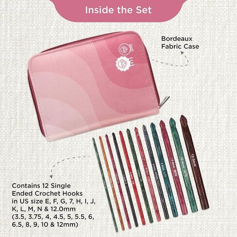 KnitPro Dreamz Deluxe Single Ended Crochet Hook Set | 8 Sizes (3.50mm - 8.00mm) in Saudi Arabia