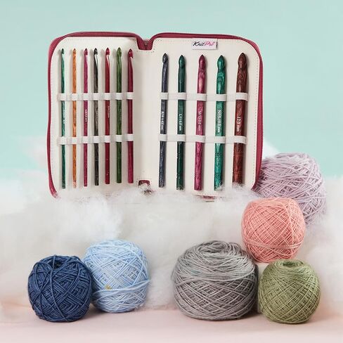 KnitPro Dreamz Deluxe Single Ended Crochet Hook Set | 8 Sizes (3.50mm - 8.00mm) in Saudi Arabia