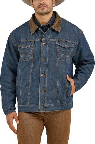 Western Style Lined Denim Jacket, Blanket/Denim, 48 in Kuwait
