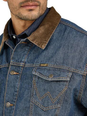 Western Style Lined Denim Jacket, Blanket/Denim, 48 in Kuwait
