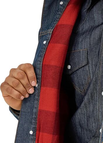 Western Style Lined Denim Jacket, Blanket/Denim, 48 in Kuwait