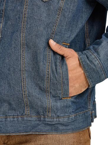 Western Style Lined Denim Jacket, Blanket/Denim, 48 in Kuwait
