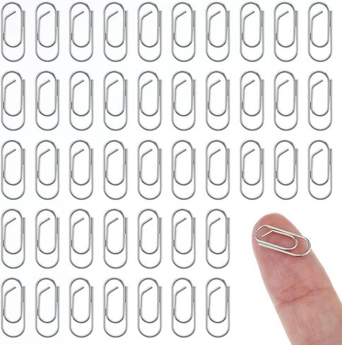 100 PCS Silver Mini Paper Clips Silver Mini Paperclips Small Standard Nonskid Clamps Office Paperclips Metal Journaling Clips Small Paper Clips for Journal Stationery School Office in Kuwait