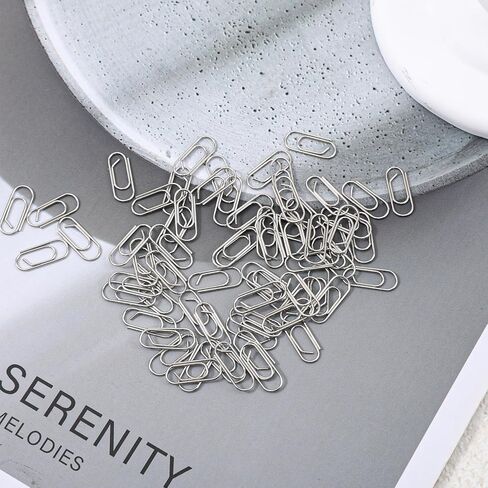 100 PCS Silver Mini Paper Clips Silver Mini Paperclips Small Standard Nonskid Clamps Office Paperclips Metal Journaling Clips Small Paper Clips for Journal Stationery School Office in Kuwait