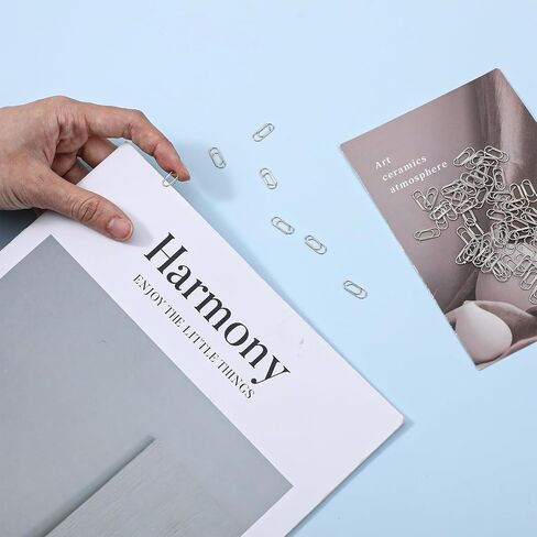 100 PCS Silver Mini Paper Clips Silver Mini Paperclips Small Standard Nonskid Clamps Office Paperclips Metal Journaling Clips Small Paper Clips for Journal Stationery School Office in Kuwait
