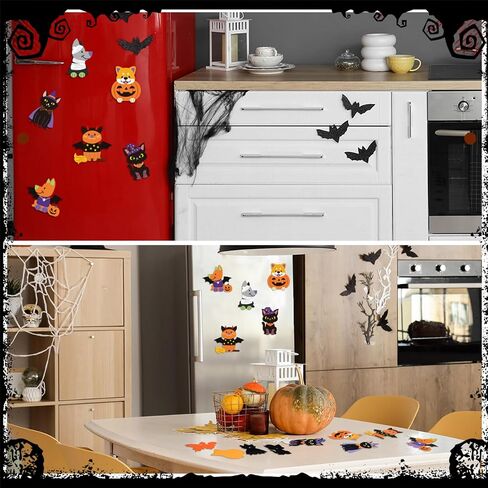 30 Sets Halloween Craft Kit for Kids DIY Halloween Pets Magnet Craft Make Your Own Pet Decorations for Kindergarten Preschool Fun Classroom Home Activity Party Supplies in Saudi Arabia