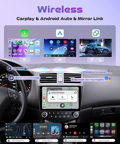 2G+64G for Honda Accord 2003-2007 Android Car Stereo Radio Carplay Android Auto, Rimoody 10.1 Inch Touchscreen Support Mirror Link Bluetooth FM/HiFi/GPS/WiF/SWC Backup Camera in Saudi Arabia