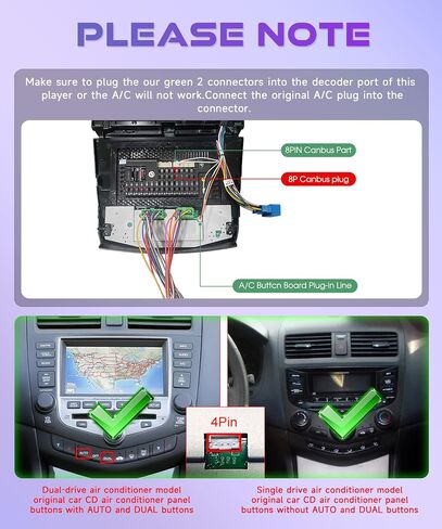 2G+64G for Honda Accord 2003-2007 Android Car Stereo Radio Carplay Android Auto, Rimoody 10.1 Inch Touchscreen Support Mirror Link Bluetooth FM/HiFi/GPS/WiF/SWC Backup Camera in Saudi Arabia
