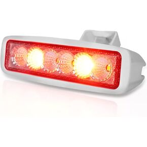 12/24V Dual Color Marine LED Spreader Flood Deck Light for Boat IP67 DC 10-30V with 316L Stainless Steel Bracket, White or Black Housing Waterproof Deck Lights