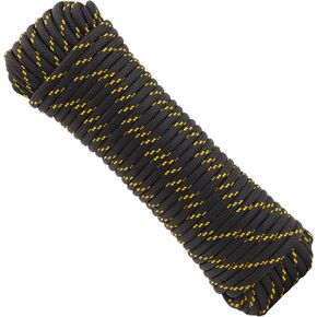 1/2 Inch x 100 Ft Diamond Braided Rope for Knot Tying Practice, Camping, Boats, Trailer Tie Down (Polyester)