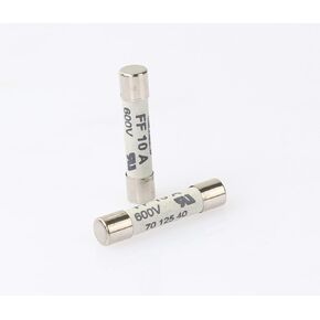 FF10A 600V Multimeter Fuse Very Fast Acting 10A Fuse Brass, Nickel-Plated Fuse 6.3 x 32mm for Fluke Multimeter (Set of 2)
