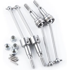 RCHUBAM 1/16 RC Front & Rear CVD Driveshaft 1 Set Steel Wheel Drive Shafts Upgrade Parts for 1/16 RC Truck HBX 16889