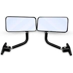 F1 style Black Side View Mirrors for Cars and Bikes- Universal Fit High Gloss Finish Side View Mirrors - 2 pieces.