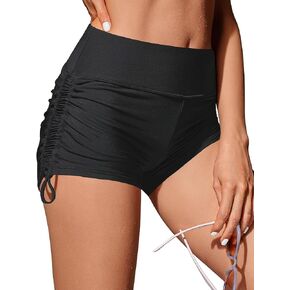 Women's Swim Board Shorts Bathing Suit Adjustable Side Tie with Liner UPF50+ Quick Dry Swimsuit Bottom Trendy