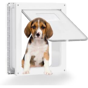 Large Dog Door, Magnetic Door for Pets up to 100 lb, 16.9" × 13.9" Doggie Door, Suitable for Interior & Exterior Doors