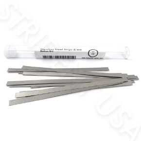 Dental Polishing Strips Stainless Steel 6 MM Med Grit (One Side) 12/Box