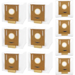10 Pack T8 Dust bags Compatible with Ecovacs Deebot Ozmo T8, T8+, T8 AIVI, N8 Pro Plus, N8 Pro, DX93, DDX96 Vacuum Cleaner, Fit for Yeedi K781+ Vacuum Bags, 2.5L Auto-Empty Station Garbage Collection