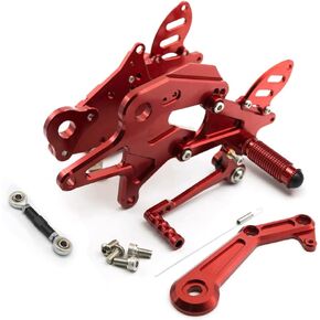 CNC ER6N 17-20 Motorcycle Rearset Foot Peg Footrests Adjustable Footpegs Rear Set Brake Shift Pedal Compatible with Ninja 650 650R Z650 2017 2018 2019 2020 2021 Black