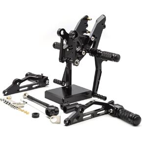 PROCNC Motorcycle Aluminum Rearsets Foot pegs Rear Sets Footrest Fit for GROM MSX125 2012 2013 2014 2015 (Black)