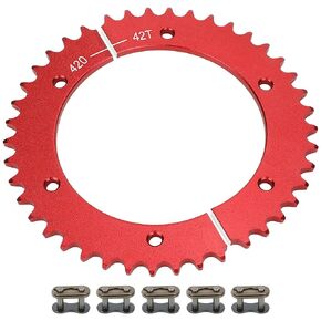 YOXUFA Go Kart Split Sprocket 420 Chain 42 Tooth Rear Mini Bike Sprocket for Predator 301cc 420cc 212cc 196cc 79cc 97cc 100cc 2.8hp 3.0hp 6.5hp 13hp Engine Aluminum Universal Powersports Parts