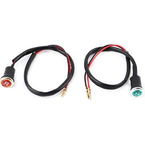 12V Energy Saving Indicator Light, Motorcycle Red Green Indicator Light Reverse and Neutral Gear Shifter Indicator Light