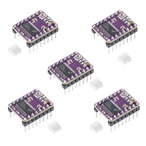 DRV8825 Stepper Driver, DRV8825 Stepper Motor Driver Module for 3D Printer Stepper Driver 4-Layer PCB Board, Send Heat Sink(5PCS)