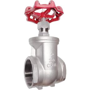 304 Stainless Steel Gate Valve DN25, 1" NPT Stainless Steel Female Threaded Rotary Globe Valve for Water Flow Switches, Fuel Water Vapor, Air Switches, Air Compressors and Sump Pumps, etc