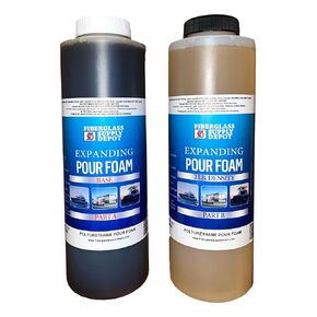 2 Lb Density Expanding Pour Foam, 2 Part Polyurethane Closed Cell Liquid Foam for Boat and Dock Flotation, Soundproofing, Filling Voids, and Insulation (Quart Kit)