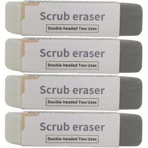 Sand Erasers 4 Packs, Silicone Eraser Used to Clear Colored Pencils, Ballpoint pens and Ink Marks (Grey)