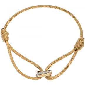 TRINITY BRACELET - 3 TONE (Gold Filled - Sterling Silver) Designer, high-end fashion, UNISEX, Statement Bracelet. Promise Bracelet and Trendy Gift for someone special! (Black) in Saudi Arabia