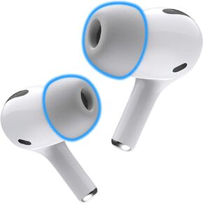 Foam Masters Memory Foam Ear Tips for AirPods Pro 1st & 2nd Gen | Comfortable | Secure | Better Noise Cancellation | Version 3.0 Replacement Buds (Small, Med, Large - 3 Pairs, Black)