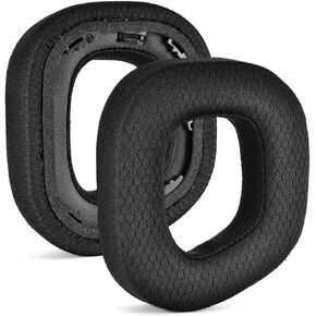 Headphone Cases Comfort mesh Fabric Replacement Ear Pads for Corsair HS80 RGB Wireless Headphones Ear Cushions, Headset Earpads, Ear Cups Cover Repair Parts-Black