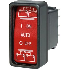 Blue Sea Systems 2146 SPDT Remote Control ON-OFF-ON Contura Switch for ML Automatic Charging Relays,grey