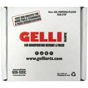Gelli Arts Gel Printing Plates - 5" X 5" Gel Plate Class Pack, Reusable Printing Items, Printmaking Supplies for School, Clear Monoprinting, Items for Art Classes (10 Plates)