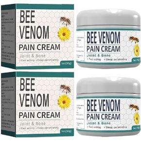 2PCS Bee Venom Joint Relief Moisture, New Zealand Bee Venom Cream, Provides for Back,Neck,Hands,Feet Joints Etc