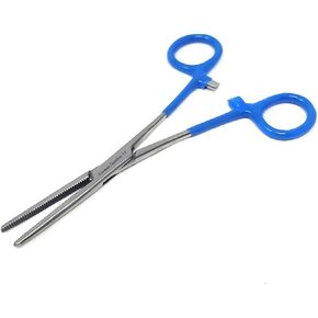 Premium Quality Red PVC Vinyl Grip Handle Hemostat Forceps Straight Serrated 6"
