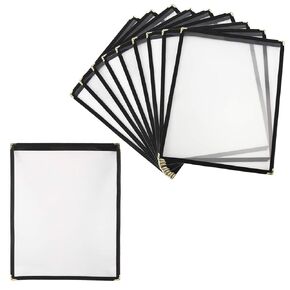 30 Packs Menu Covers Single Page 2 View Golden Corner Restaurant Menu Covers 8.5"x11" Restaurant Kitchen Coffee Menu Holders